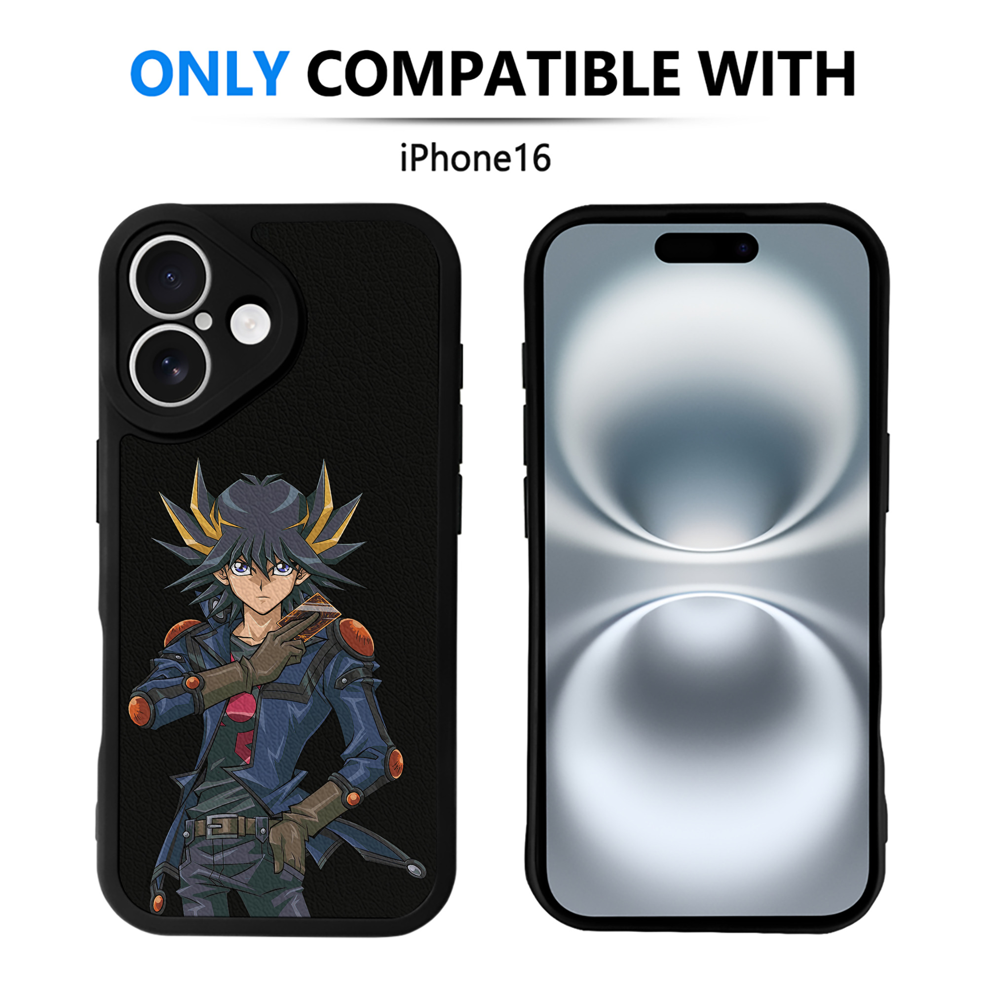 遊☆戯☆王 Yu-Gi-Oh! 【iPhone 16シリーズ対応】シリコンスマホケース（レザー調） 材質：シリコン